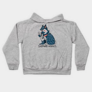 Shepherd Holmes - Blue Dog Literature Pun Kids Hoodie